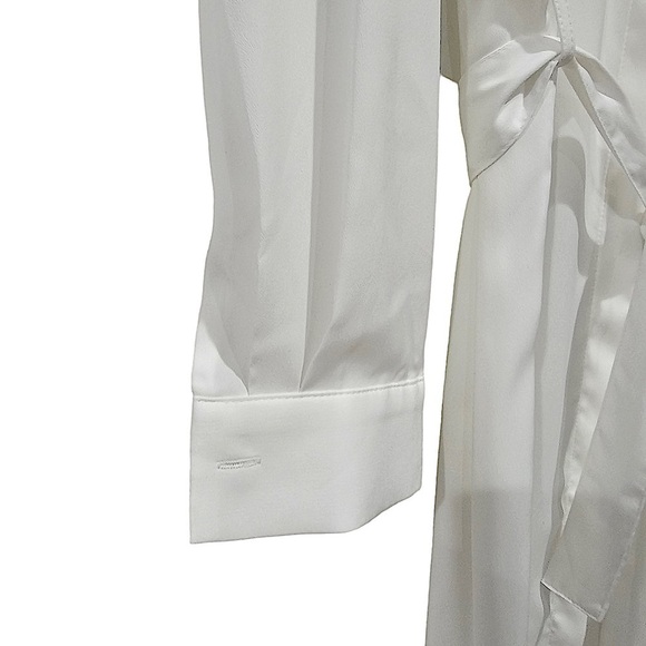 Kkamang White Hi Low Midi Shirt Dress Korean Fashion Size XL - Picture 5 of 8